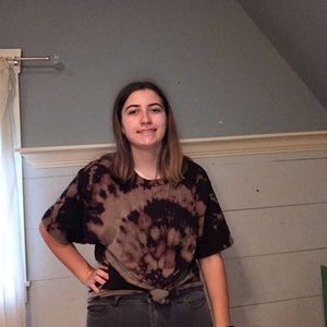 Reverse tie dye shirt